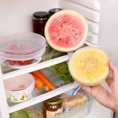 Silicone Stretch Lids – Reusable Airtight Food Covers (Set)