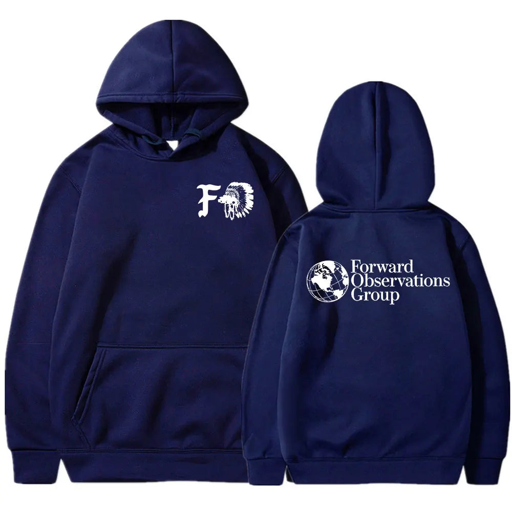 Vintage FOG Forward Observations Group Hoodie Skeleton Graphic Hooded Sweatshirts Male Gothic Punk Hoodies Harajuku Streetwear