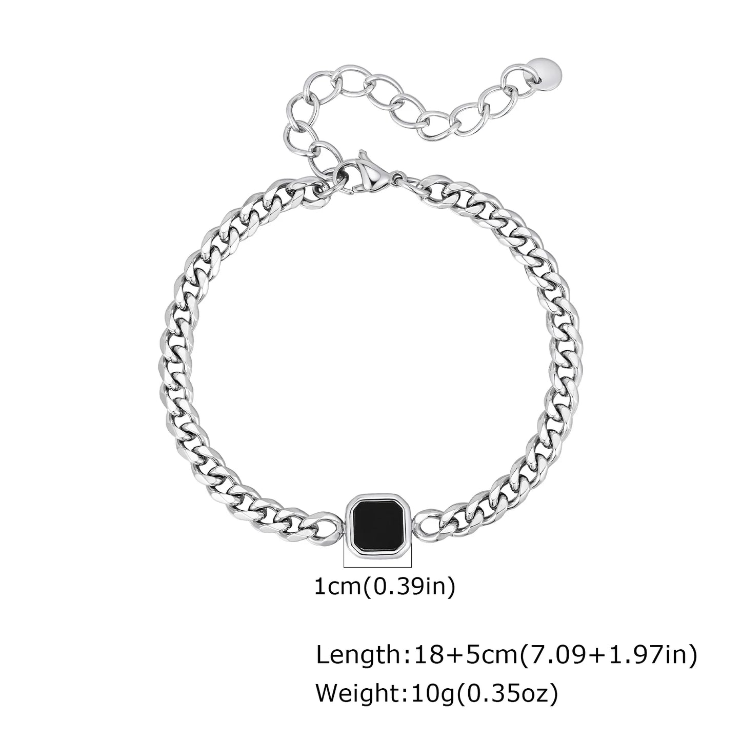 Punk Silver Color Men's Chain Bracelets,Hiphop Stainless Steel Braided Link Wristband,Classic Metal Jewelry Gift for Him Dad