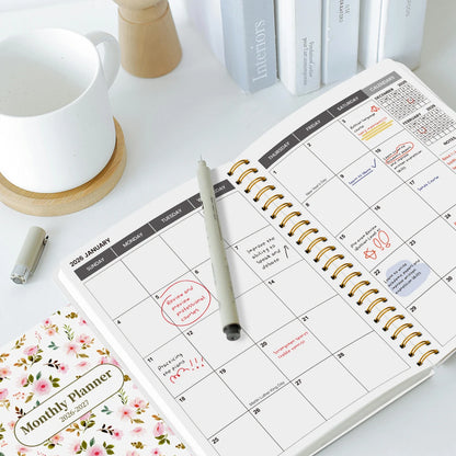 2026-2027 A5 Weekly & Monthly Planner – Jan 2026 to Dec 2027 Spiral Organizer with Calendar & Notes, School & Office Supplies