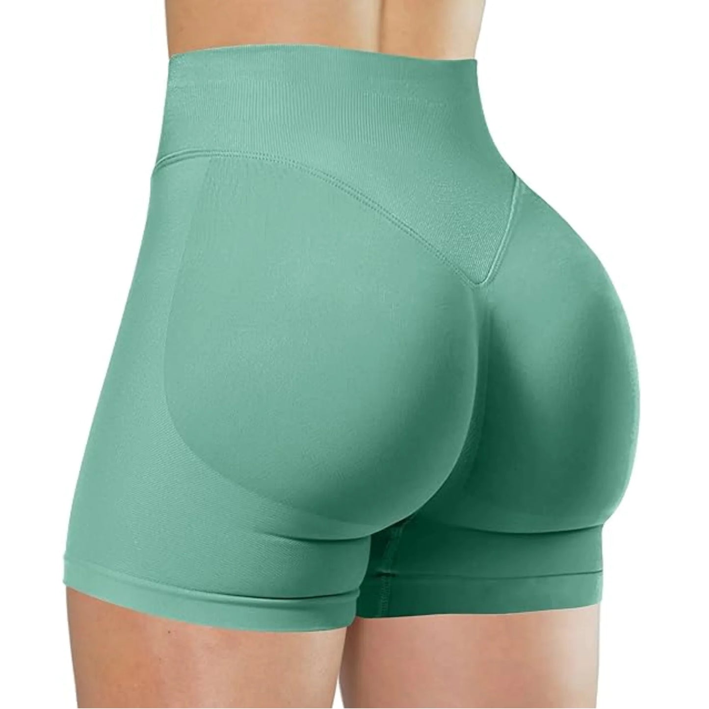High Waisted Yoga Shorts – Comfortable Solid Color Fitness Pants for Women