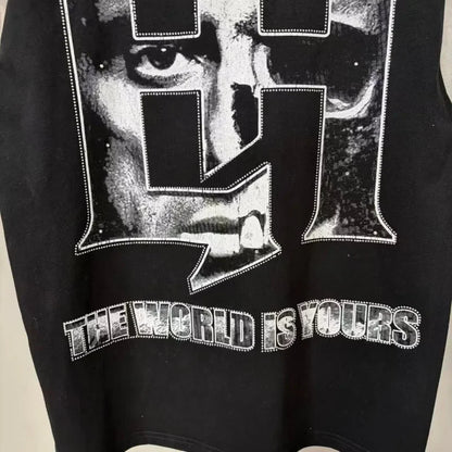 26SS Y2K High Quality American Retro Trendy Fashion Tops LIFE HUSTLERS 100% cotton large size loose Men's Women's T-Shirt