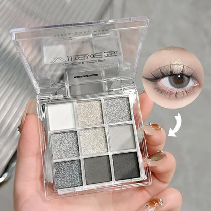 9-Grid Multi-color Eyeshadow Palette Glitter Pearlescent Matte Eye Shadow Shimmer Long Lasting Women Eye Makeup palette Cosmetic