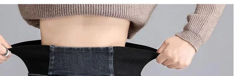 New Elastic Waist Skinny Jeans Women Spring Slim Stretch Denim Pants Vintage Pencil Vaqueros Mom Pantalones De Mujer PTKPCC