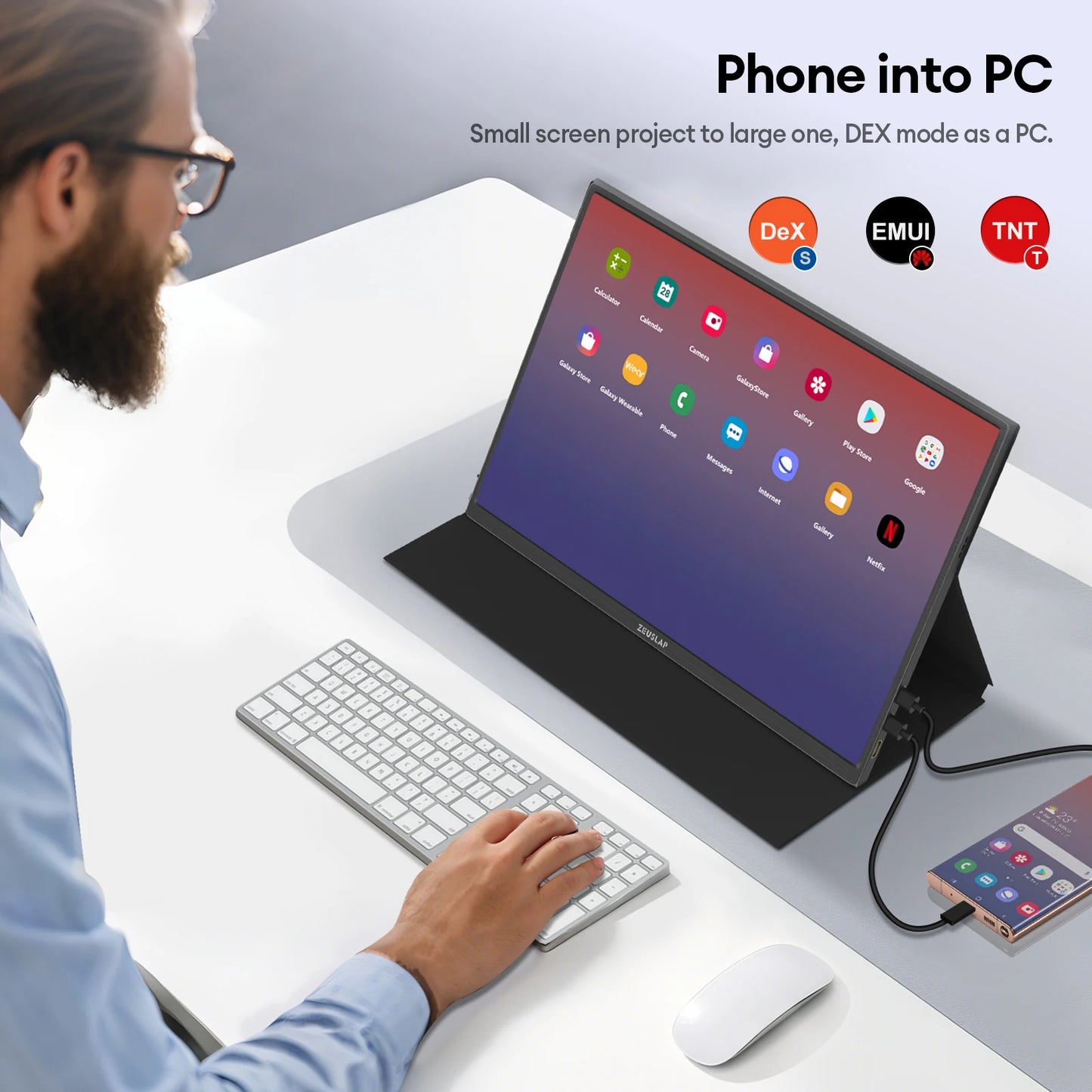 Portable Touch Screen Monitor 16 Inch IPS Panel Travel Display with USB Type-C & HDR10