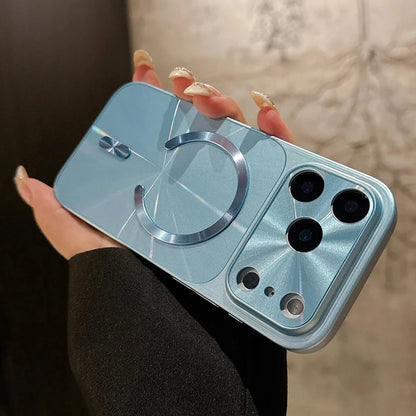 Luxury Glitter Laser Magnetic Phone Case for iPhone 17 16 15 14 13 Pro Max 17Pro Shockproof Cases for iPhone17 16 Pro Max Cover