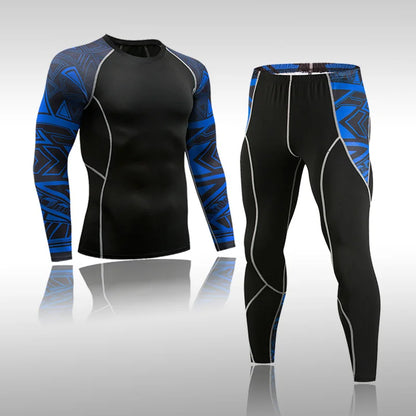 Men's Compression Gym Tights - Muscle Support Workout Pants | Quick Dry Sportswear Set