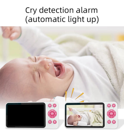 DANMINI 5 "TuyaAPP Baby Monitor Security Protection Wireless PTZ Surveillance Camera with Infrared Night Vision Motion Detection