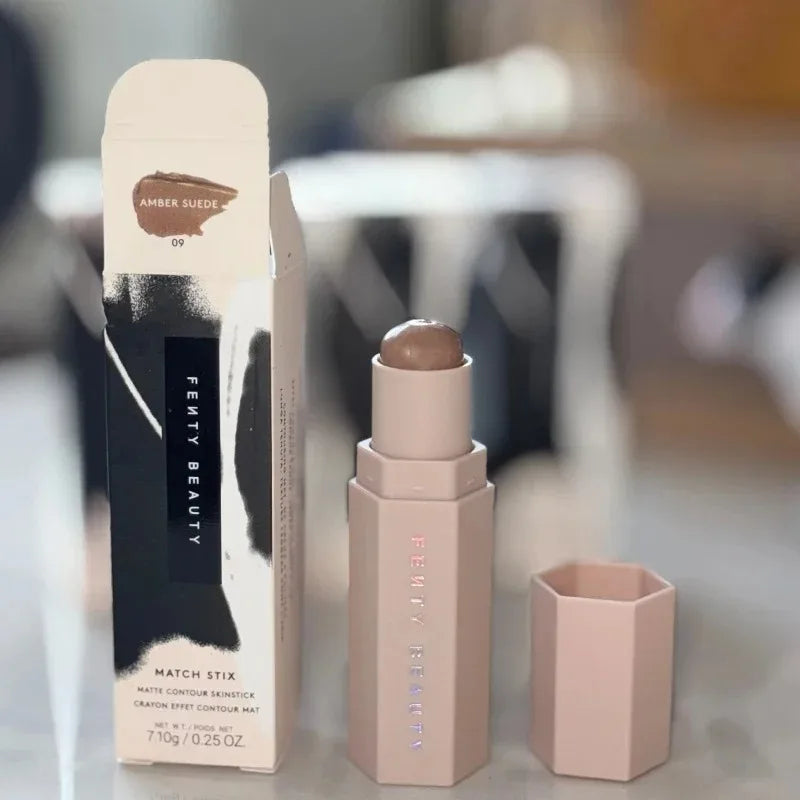 Fenty Beauty Makeup Suit Lip Gloss High Gloss Matt Powder Contour Stick and Setting Loose Powder Lady Lasting Natural Makeup