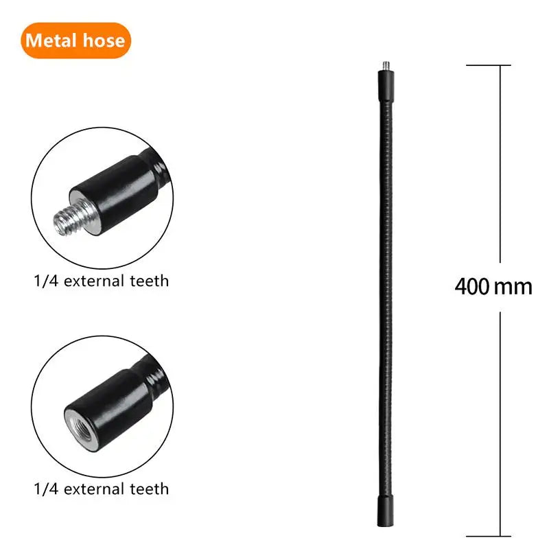 Flexible Metal Tube Rod Monopod Selfie Stick Stands With 1/4inch Screws Ball Head Extension Arm For Camera Phone Tripod