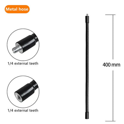 Flexible Metal Tube Rod Monopod Selfie Stick Stands With 1/4inch Screws Ball Head Extension Arm For Camera Phone Tripod