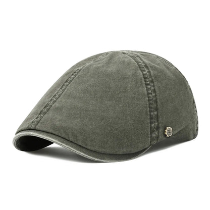 VOBOOM Classic Cotton Flat Cap Ivy Caps Men Women Newsboy Cabbie Driver Hat Season Flat CapSolid Color Casual Camouflage Beret