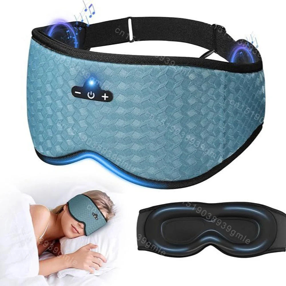 Bluetooth Music 3D Sleeping Eye Mask Wireless Headphones Breathable Light Blocking Air Travel Smart Elastic Sleep Headband