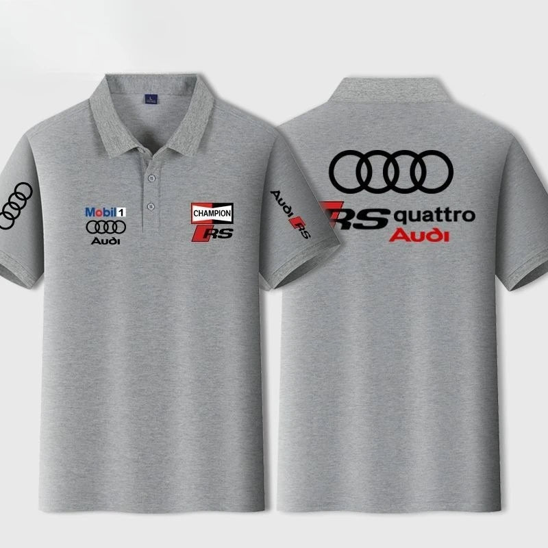 Audi RS T-Shirt - Men Polo Shirt Custom Printed Performance Car Apparel