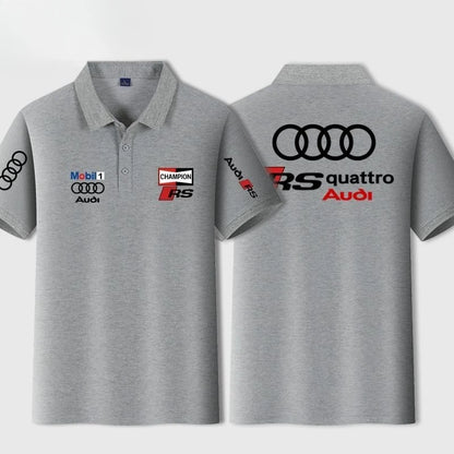 Audi RS T-Shirt - Men Polo Shirt Custom Printed Performance Car Apparel