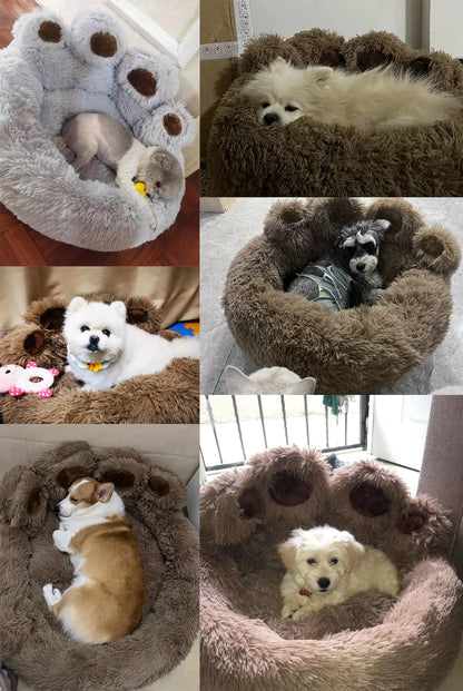 Fluffy Dog Bed Winter Plush Kennel Accessories Pet Products Large Dogs Beds Bedding Sofa Basket Small Mat Cats Big Cushion Puppy