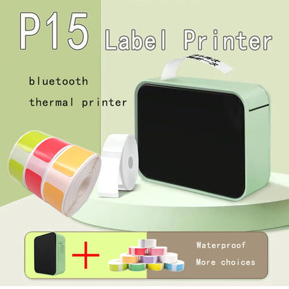 P15 Network Cable Label Printer Mini Wireless Bluetooth Labeling Machine similar as D110 Handheld Printer  Thermal  Price Label
