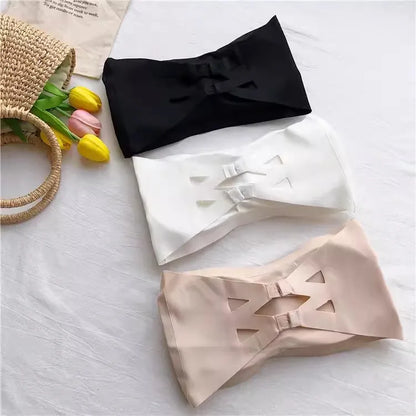Seamless Tube Top Bra - Strapless Bandeau Wireless Breast Top With Back Closure