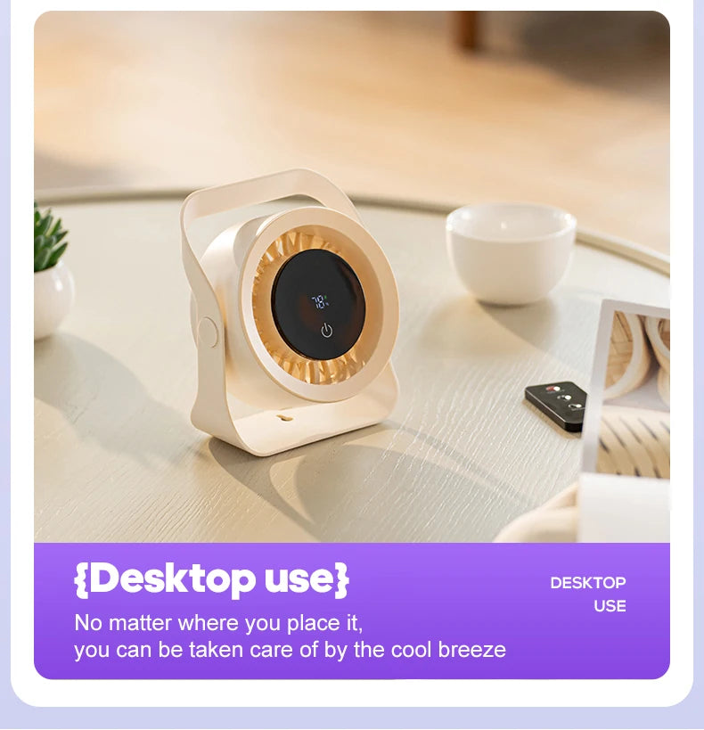 Kinscoter 4000mAh Rechargeable Wall Fan 100 Speed Adjustable Portable Desk Fan Air Cooling Fan with Remote Control for Outdoor
