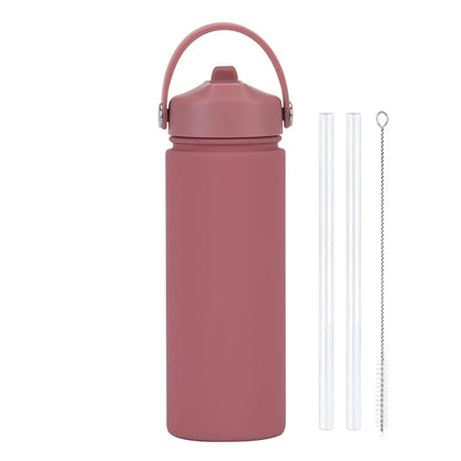 Insulated Water Bottle 500ml Custom Text/Logo - 304 Steel, 24H Cold, Office & Gym Essentials