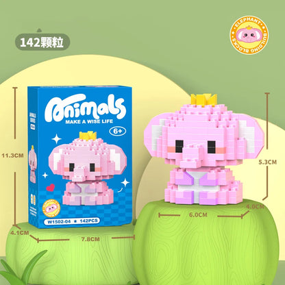 Micro Building Blocks - Creative Animal Brick Set | DIY Mini Construction Toys Kit