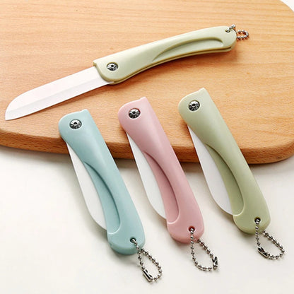 Mini Ceramic Folding Fruit Knife - Portable Kitchen Paring Knife