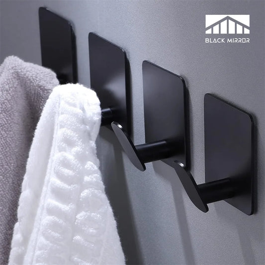Heavy Duty Wall Hooks - Stainless Steel Adhesive Towel  Clothes Hangers for Bathroom  Kitchen - ZOOMNSTORE
