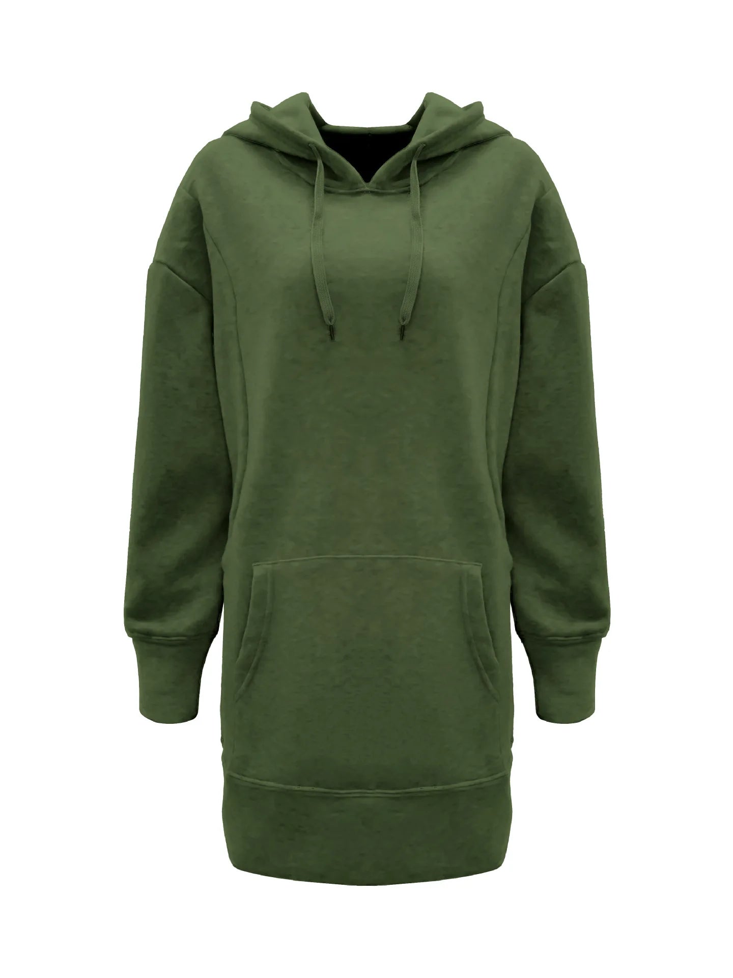 Oversized Hoodie Dress Women Loose Long Sleeve Pocket Drawstring Sweatshirt Dress Casual Streetwear Daily Wear Warm Pullover