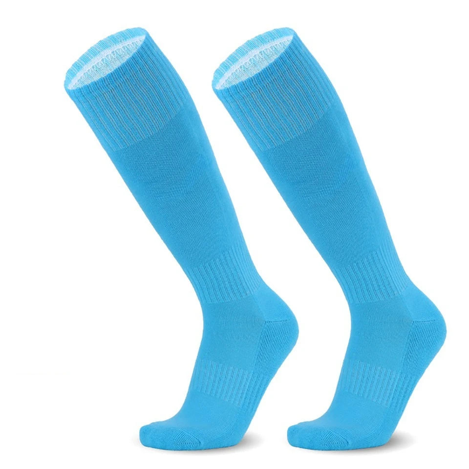 Loogdeel Football Soccer Socks Breathable Sports Rugby Stockings Over Knee High Volleyball Baseball Kids Adults Long Socks