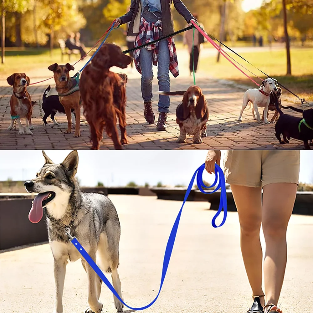 Dog Leash Waterproof Training Recall Long PVC Pet Leashes Durable Easy Clean 3M 5M 10M 15M Great for Training Beach Yard Play