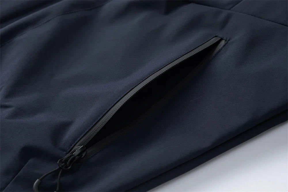 Windproof Waterproof Jacket - Plus Size Workwear Coat With Breathable Zipper Closure