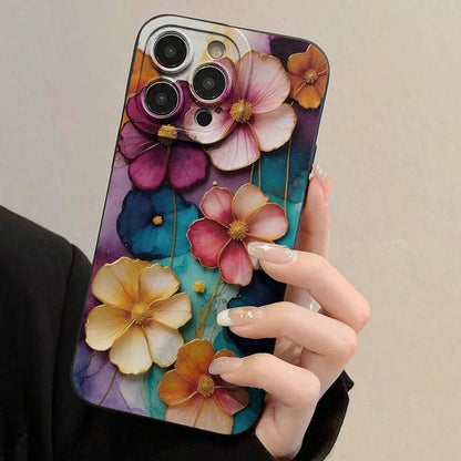 Vintage Floral Pattern Phone Case For Samsung Galaxy S26 S25 Ultra S24 FE S23 Plus S22 S21 A56 A36 A15 A55 A35 A54 A34 A53Cover