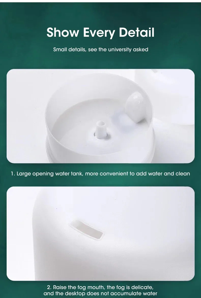 500ML Essential Oil Diffuser - Mini Aroma Humidifier with Colorful Night Lights