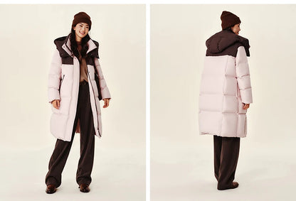 Semir Down Jacket Women Long Length Waterproof Oil-proof Stain-proof 2026 New Winter Detachable Hooded Winter Clothing Coats