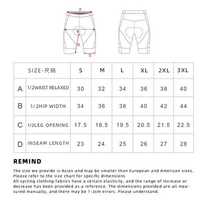 YKYWBIKE Sports Padded Bike Shorts for Men Cycling Bicycle Shorts Comfortable Road Biking Pants 2 Pocket Tights Slim Fit