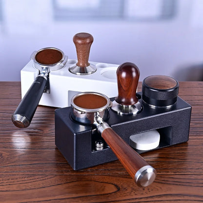 Espresso Tamper Holder | Multifunction Coffee Tool with ABS Stand & Knock Box