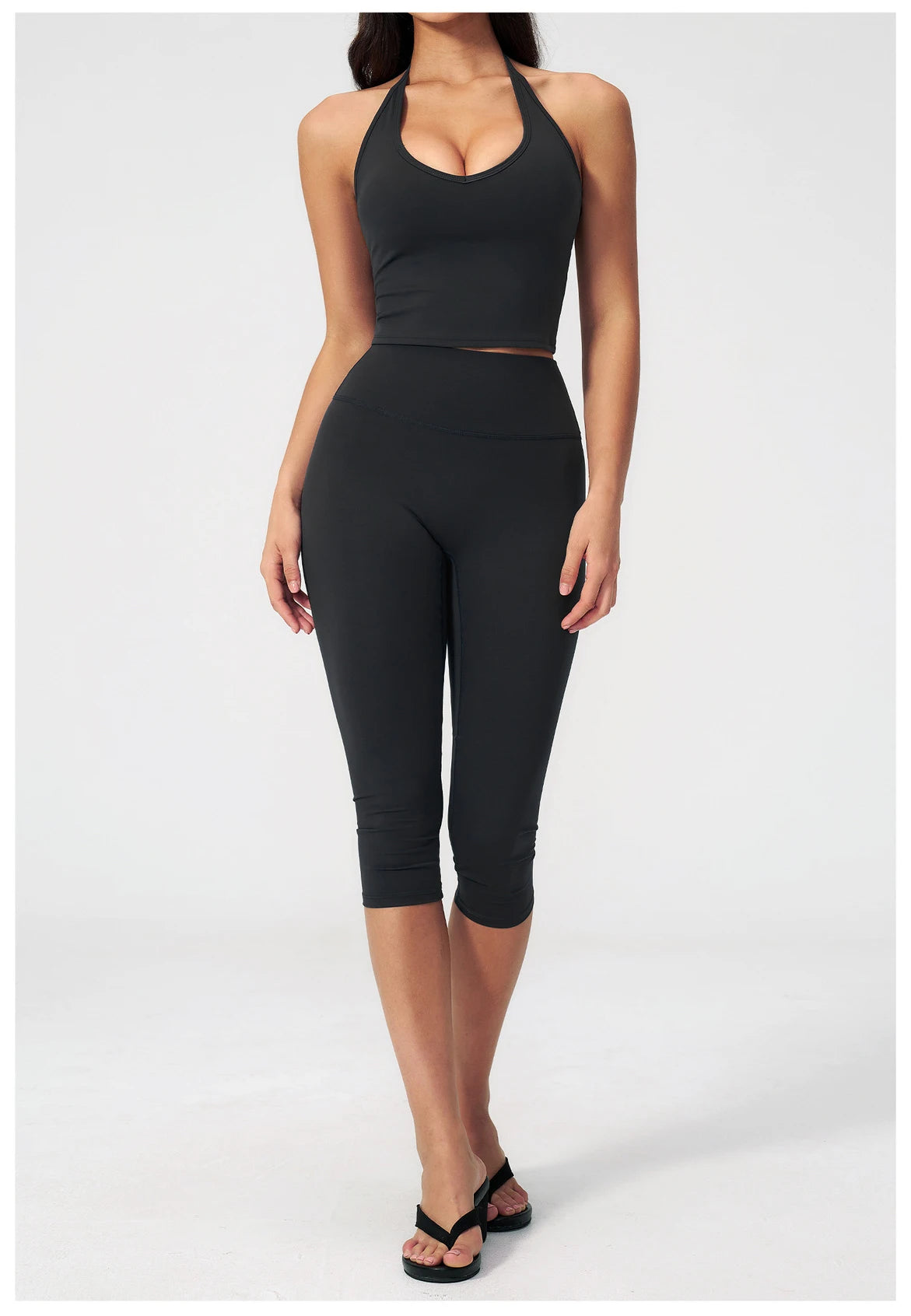 Women Tracksuit Yoga Set 2PCS Sports Set Short Sleeve Fitness Outfits Workout Clothes Running Capri Pants Gym Suit Athletic Wear