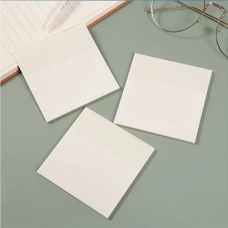 Transparent Waterproof Sticky Notes - 200 Sheets Fluorescent Notepad for School  Office