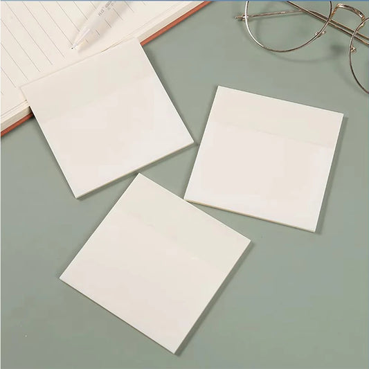 Transparent Waterproof Sticky Notes - 200 Sheets Fluorescent Notepad for School  Office