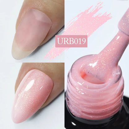 Nude Crystal Rubber Base Gel - 7ml Semi-Permanent Soak Off UV LED Nail Varnish