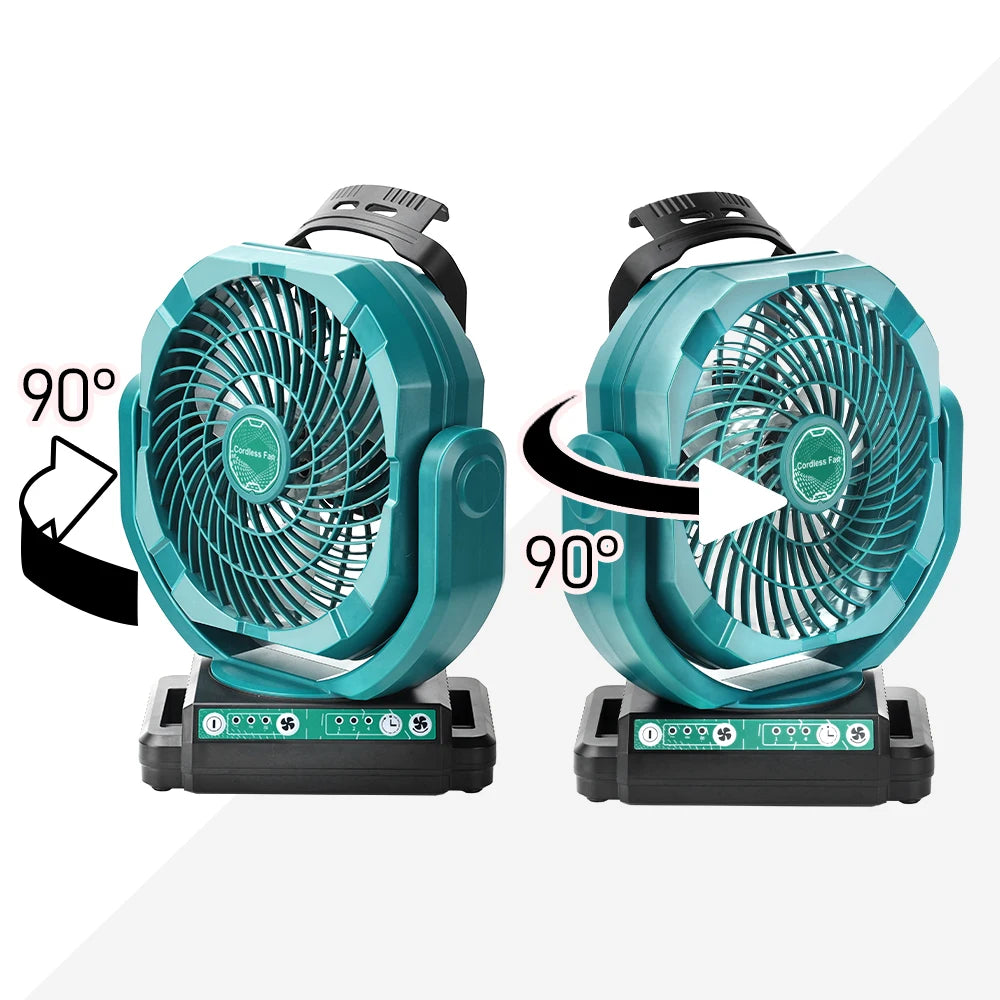 Cordless Oscillating Fan for Bosch 18V Battery, 3-Speed Jobsite Industrial Camping Fan (Battery Not Included)