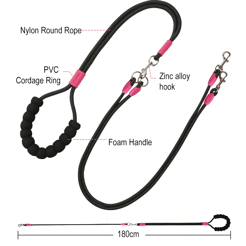 Strong Dog Leash Pet Reflective Nylon Tow Rope Non Slip Foam Handle Leash For Big Small Medium Dog Leash Outdoors Pet Supplies