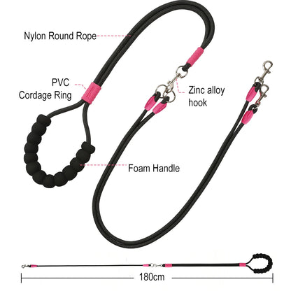 Strong Dog Leash Pet Reflective Nylon Tow Rope Non Slip Foam Handle Leash For Big Small Medium Dog Leash Outdoors Pet Supplies