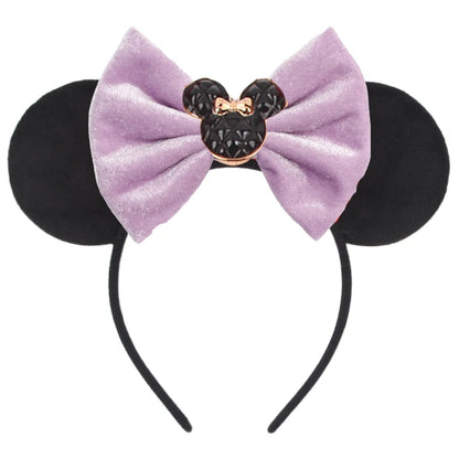 Mickey Mouse Ears Headband - Sequin Hair Bow for Halloween Festival and Cosplay