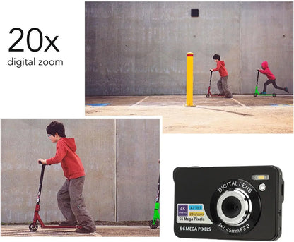 Kids Digital Camera - 4K UHD Camcorder With 20X Digital Zoom & Face Detect