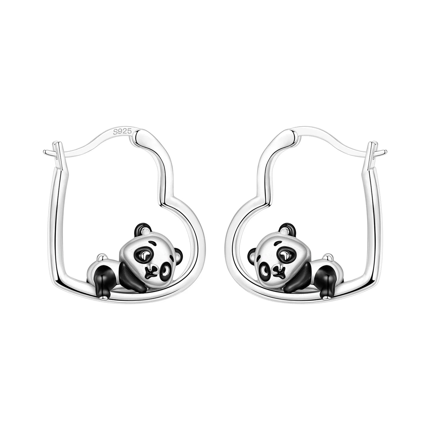 PANPOKI Original 925 Sterling Silver Blue Green Chameleon Earrings Women Hoop Earring Anniversary Jewelry Trendy Gifts