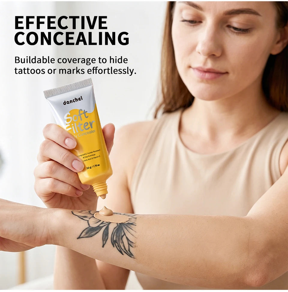 Body Concealer Waterproof Transfer Resistant Long Lasting High Coverage Natural Finish Makeup for Scars Spots Veins Tattoos
