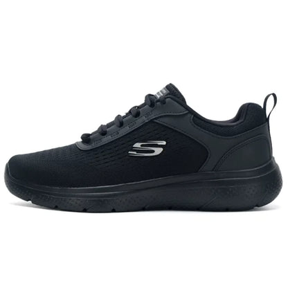 Skechers Men's Black Warrior Running Shoes, Summer Cushioned Breathable Training Sneakers, 8790360-BBK