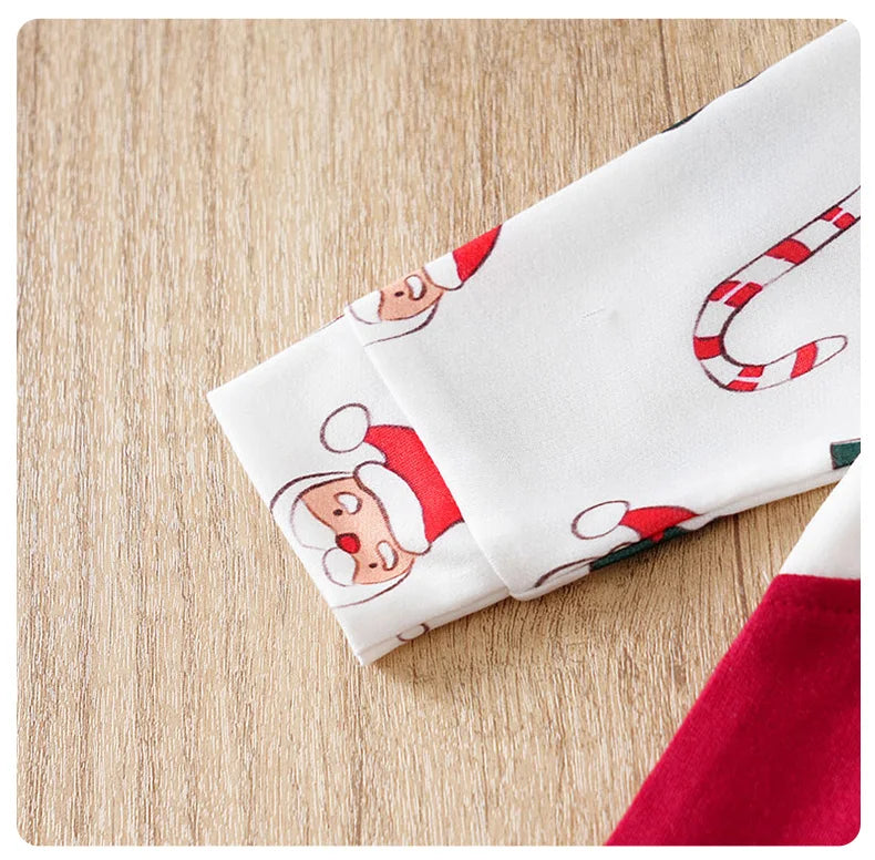 Baby Romper Cotton - Newborn Unisex Velvet Santa Elk Long Sleeve 0-18 Months