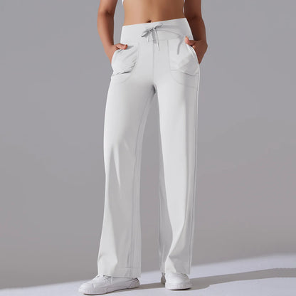 Yoga Straight Leg Sweatpant Straight Leg Women's Loose Tracksuit Pants Wide Leg Outdoor Gym Runing Casual Tracksuit Pants